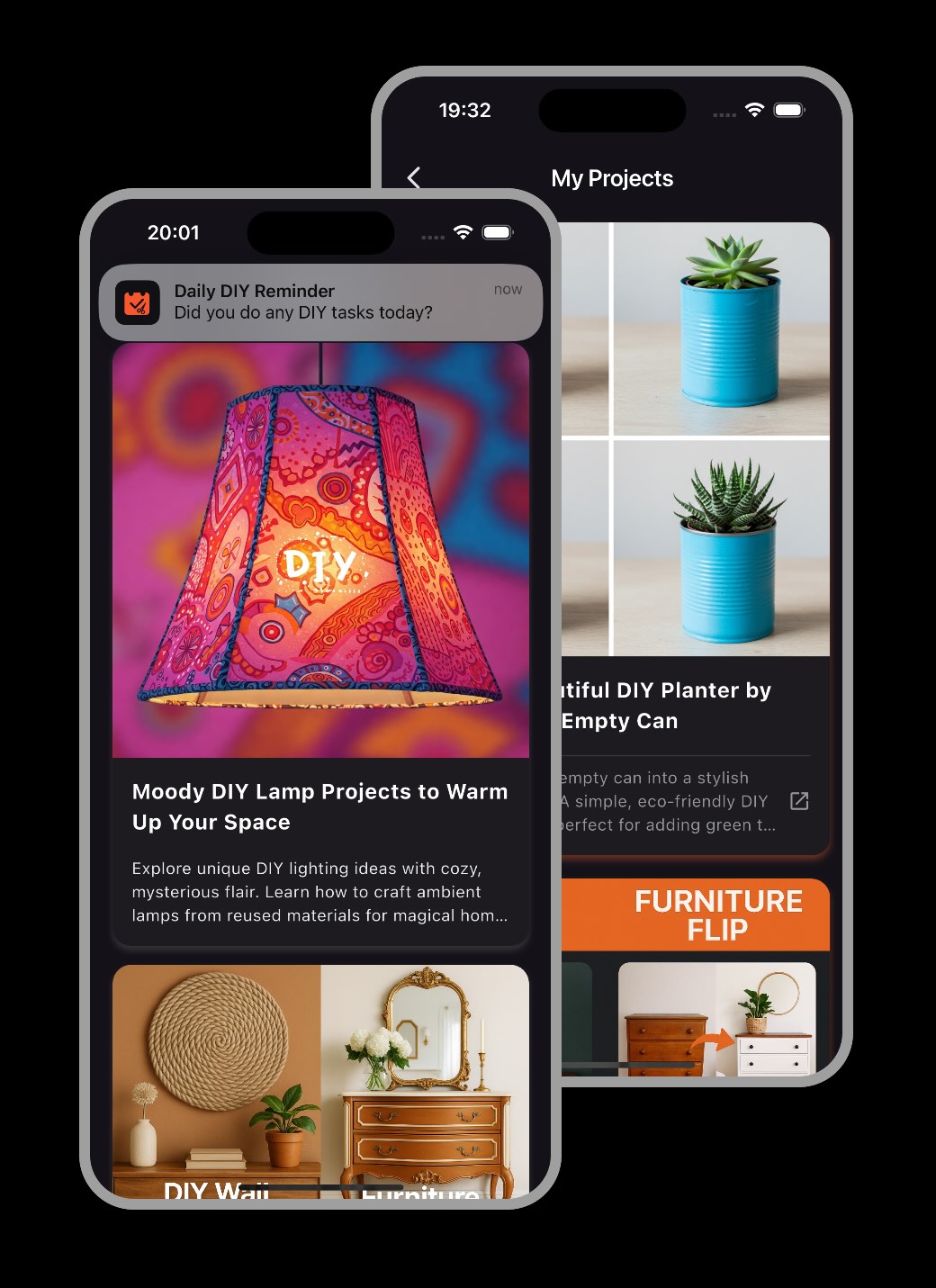 Screenshot of Daily DIY Reminder App